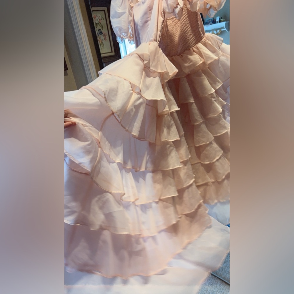 Beautiful Ruffled Pink Dress - Picture 2 of 8